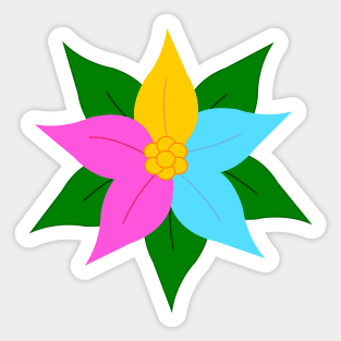 Pride Poinsettia Sticker